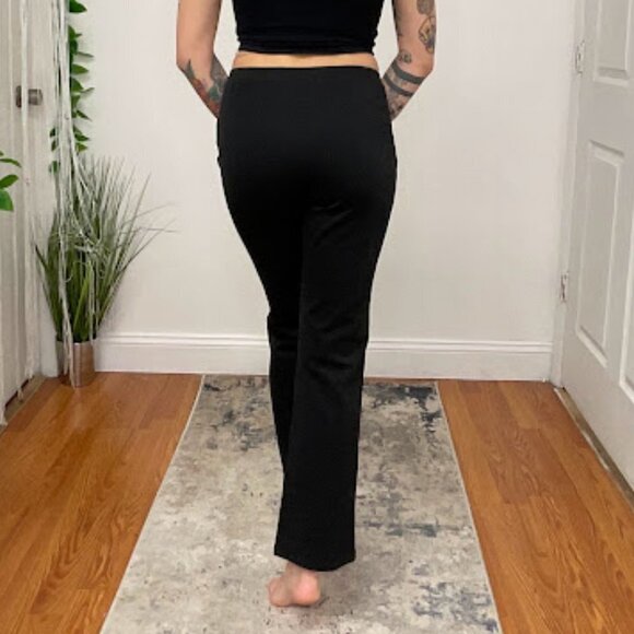 Y2K Express Stretch Floral Pull-On Sweatpants Elastic Waist Size S Black - Picture 7 of 10